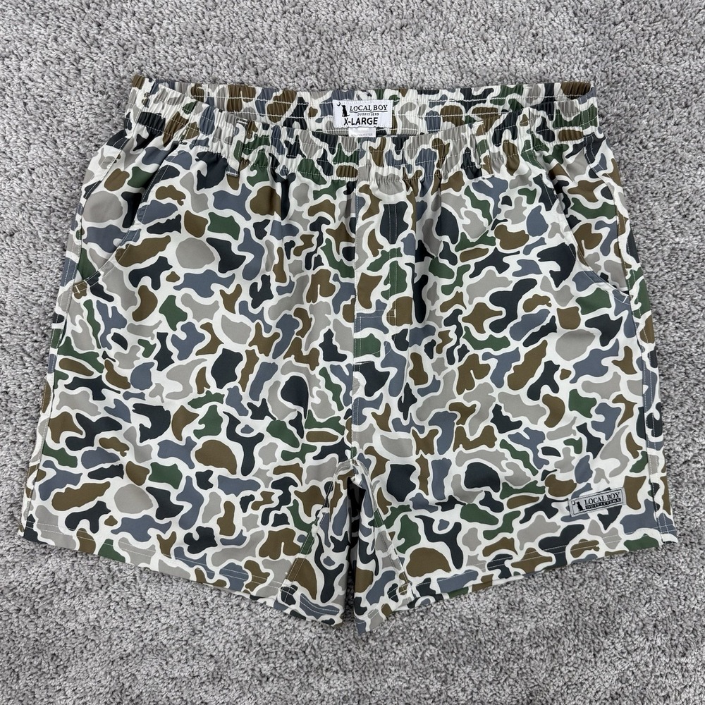 Local Boy Outfitters Volley Shorts Men's XL Camo Performance Stretch
